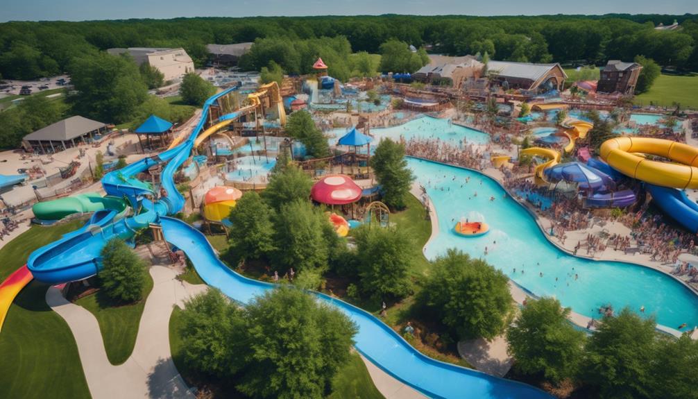 exciting waterpark with slides