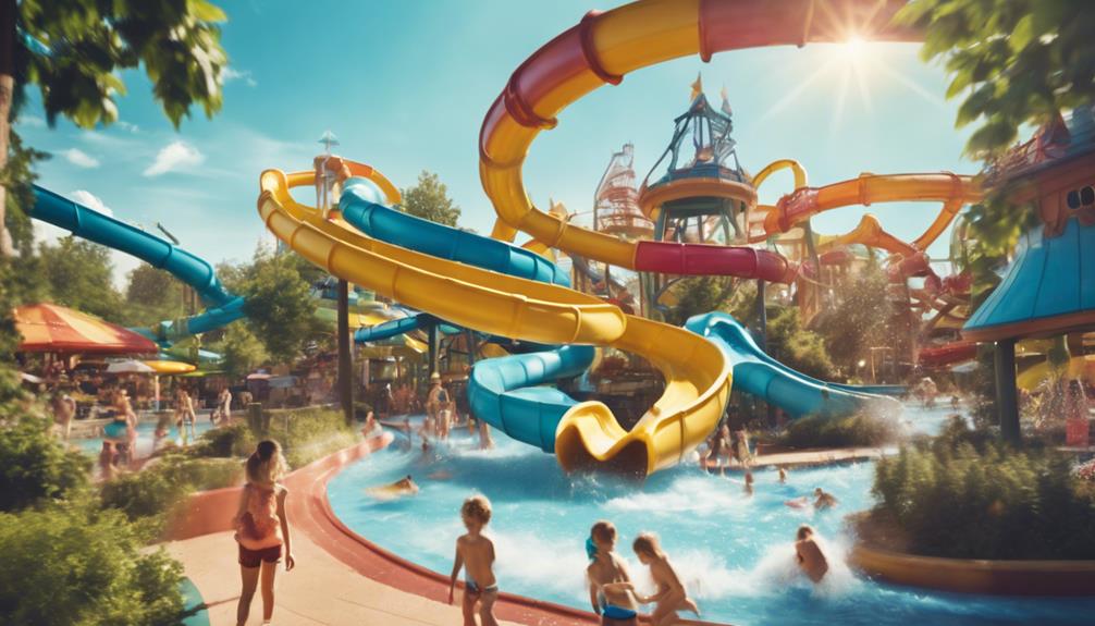 water park with slides