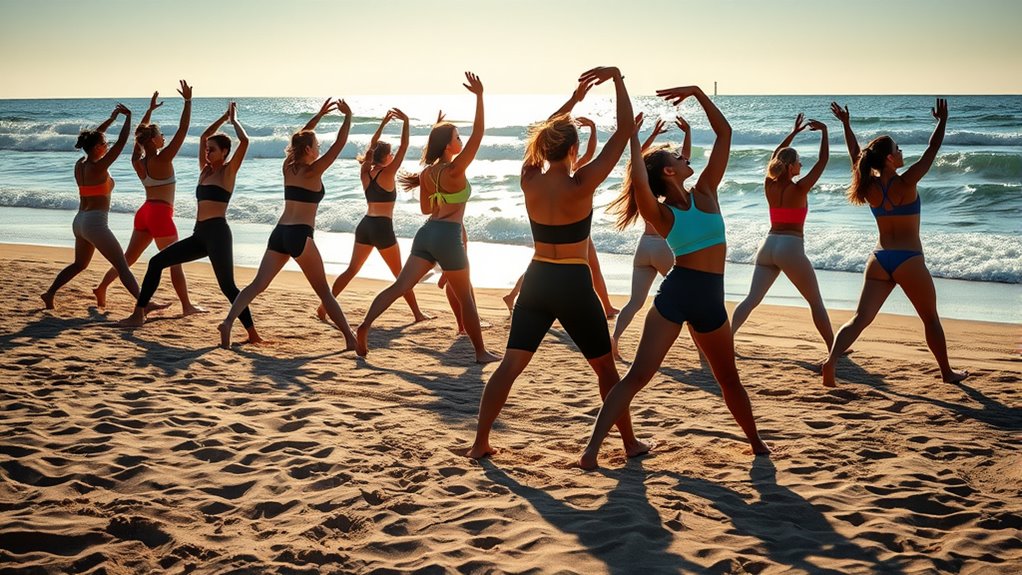 beach stretch recovery routine