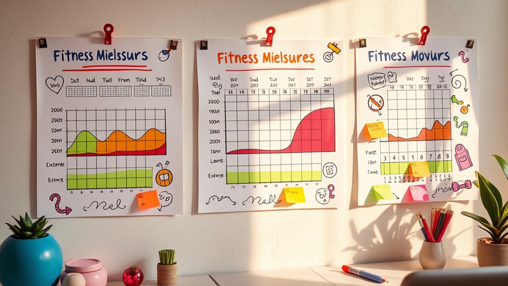 colorful creative fitness charts