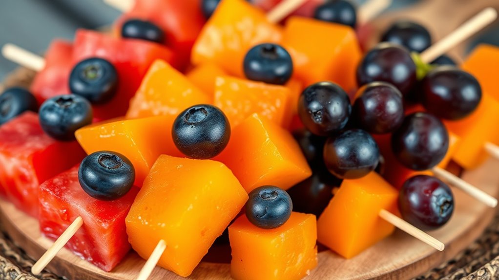 colorful healthy fruit presentation