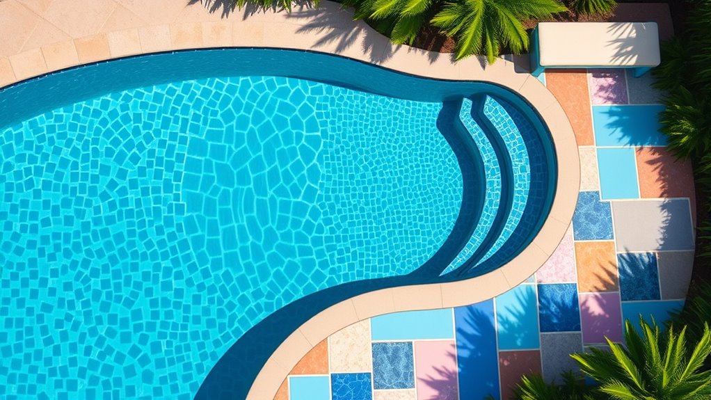 colorful painted tile accents