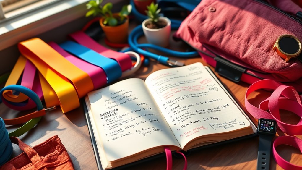 creative themed workout journaling