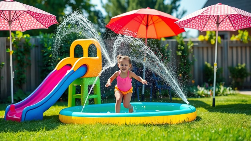 diy backyard splash zone