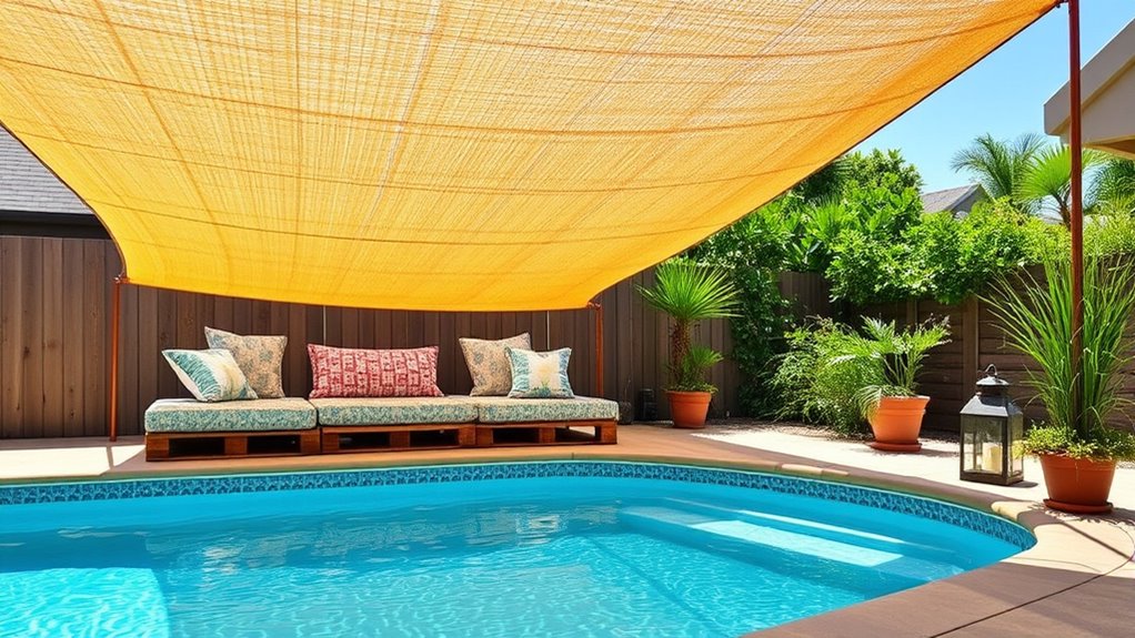 diy shaded outdoor lounge