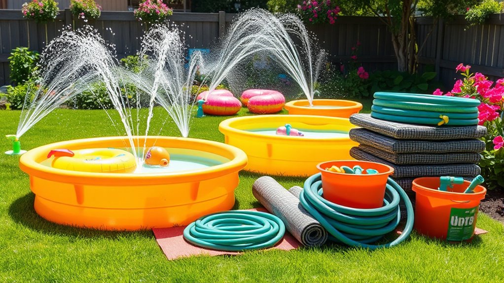 gather materials for backyard fun
