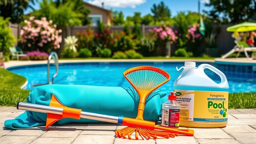 gather pool opening supplies