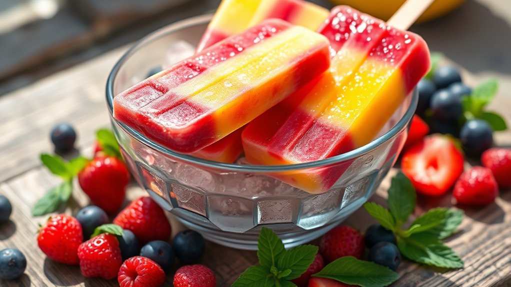homemade sweet fruit pops