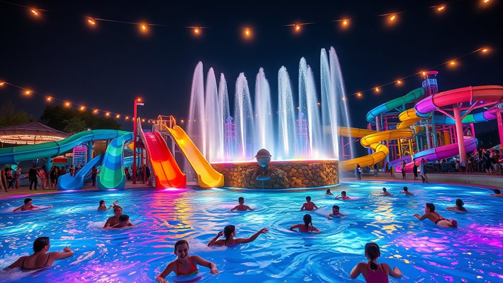 nighttime water park attractions