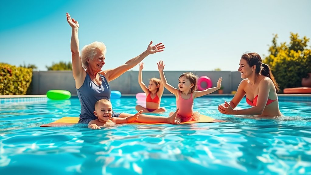 pool yoga promotes relaxation