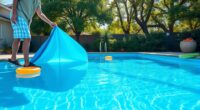 prepare and start swimming