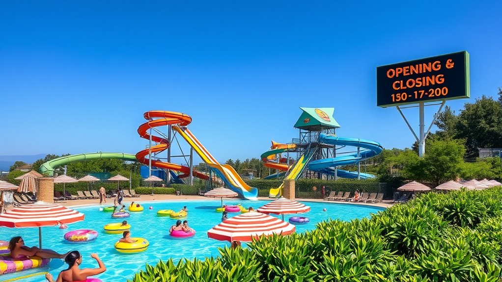 regional water park opening times