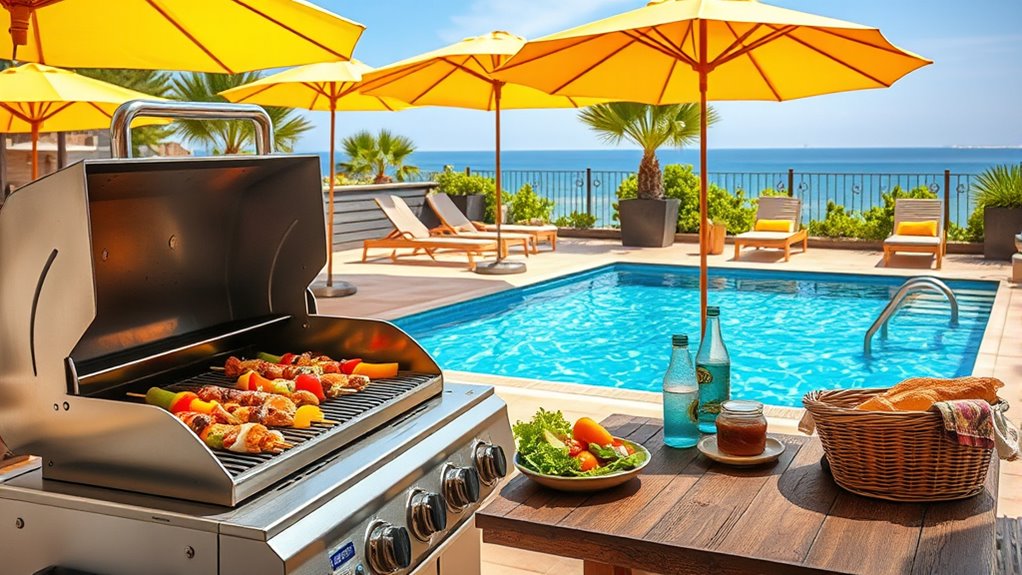 safe shaded organized grilling