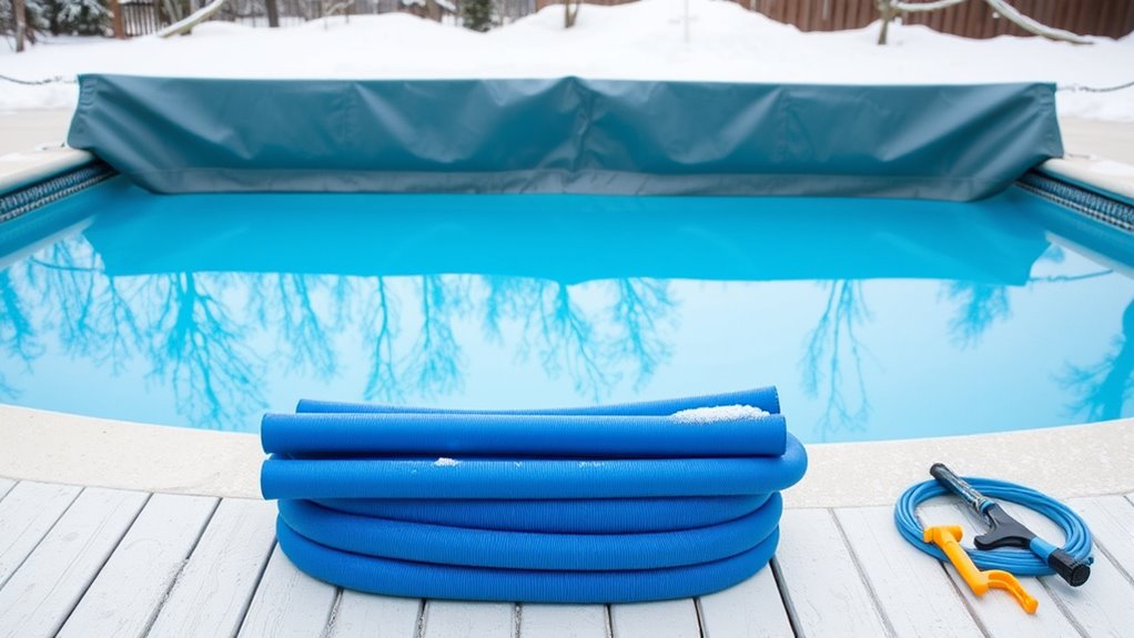 secure durable winter pool cover