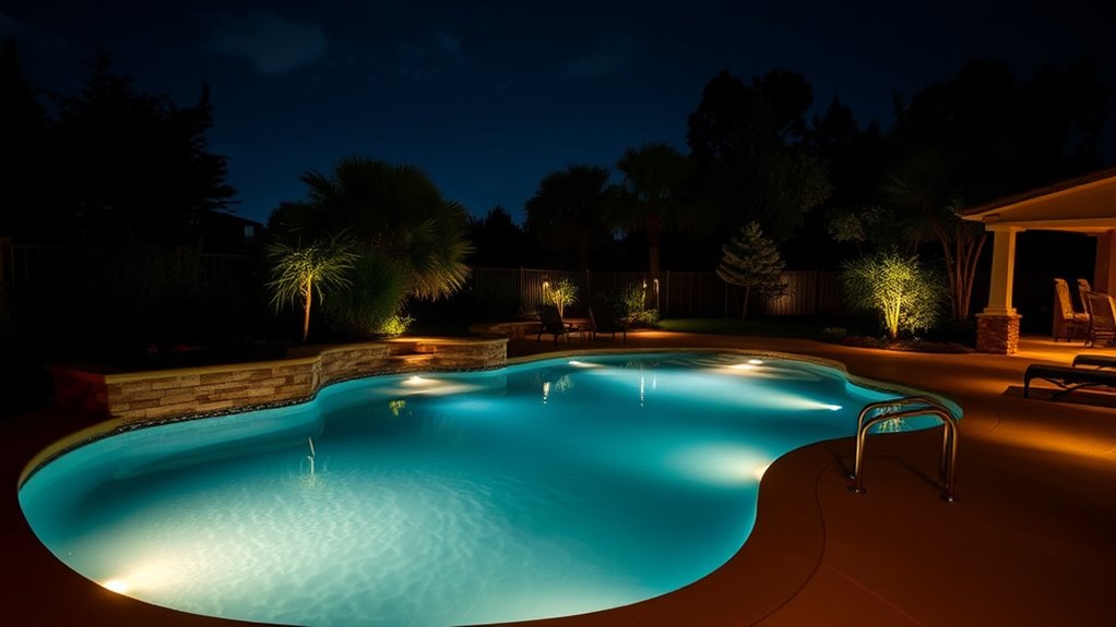 strategic pool lighting placement