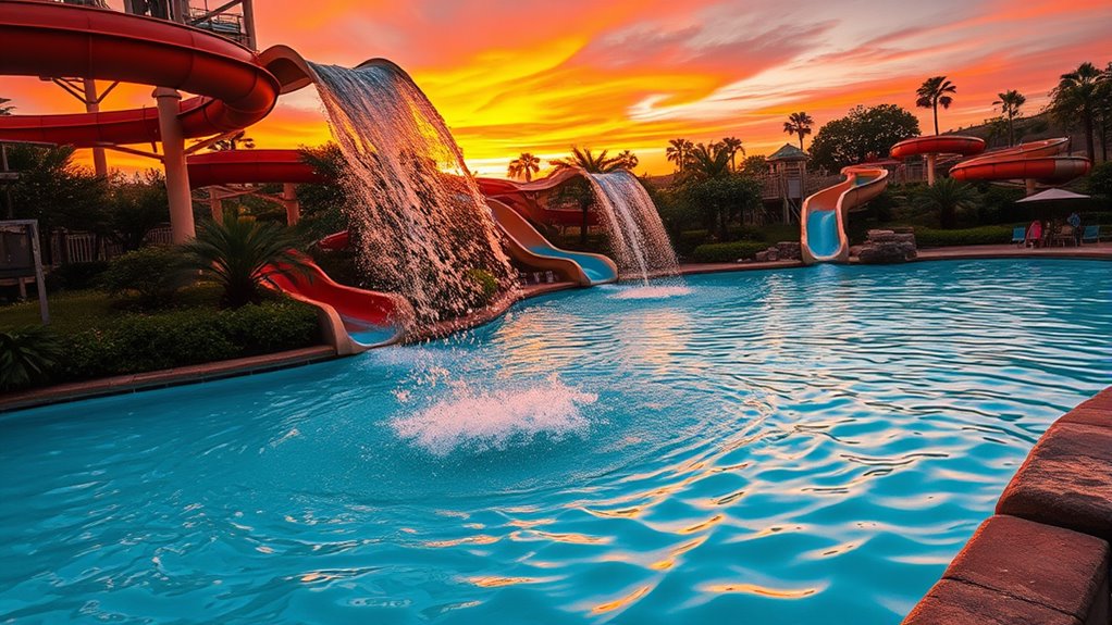 sunset reflections enhance scenery