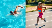 swimming versus running efficiency