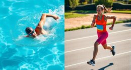 swimming versus running efficiency