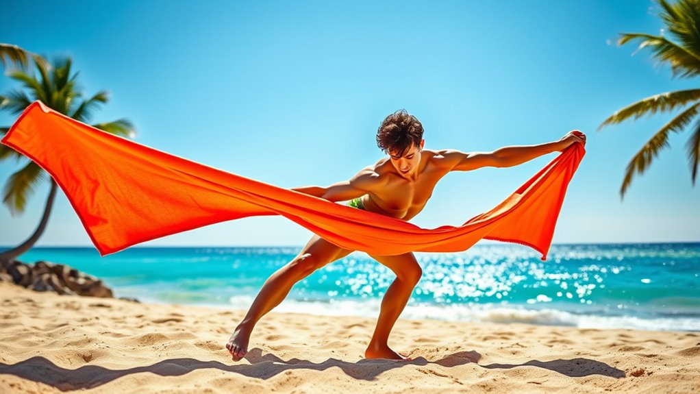 towel grip enhances core stability