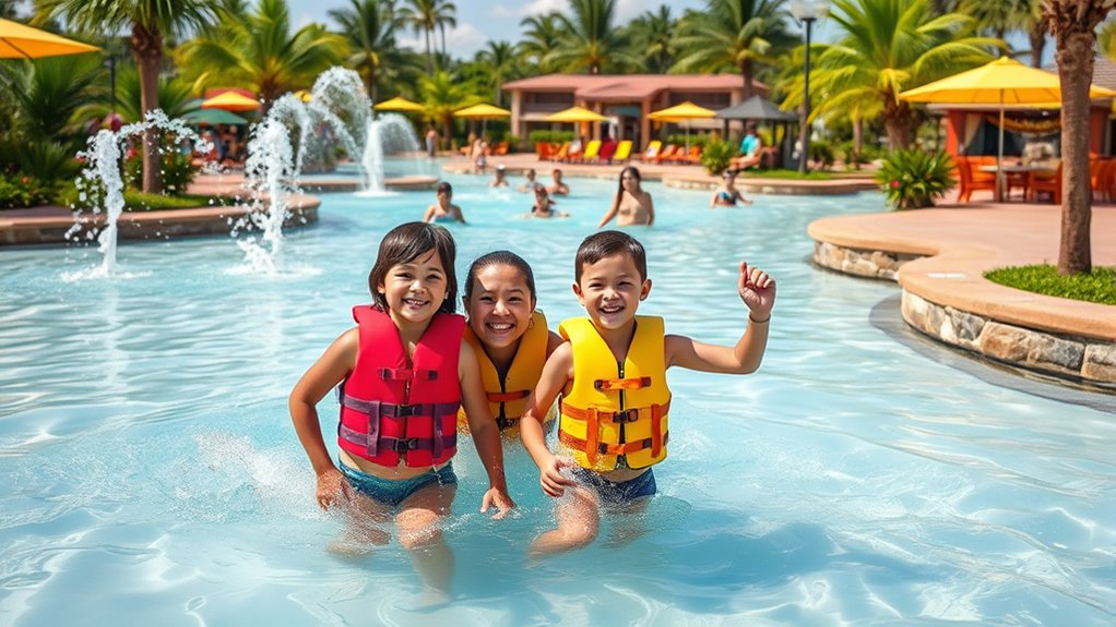 water rides and interactive fun
