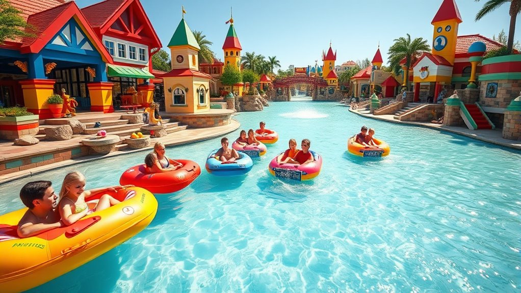 build a raft brick themed water park
