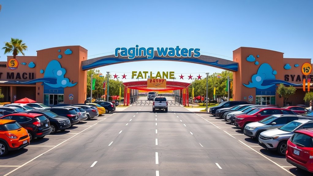 park entrance parking fastlane