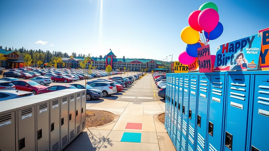 park lockers birthday policies