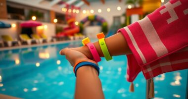 resort wristbands towels quiet