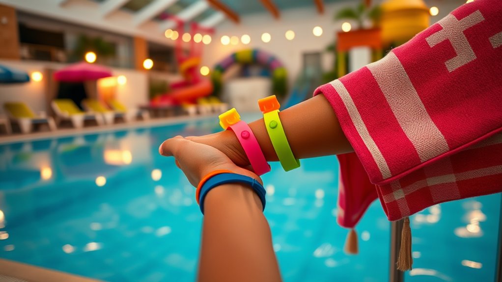 resort wristbands towels quiet