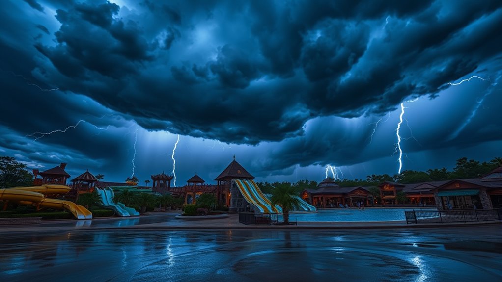 water park lightning closures