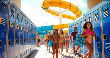 water park locker options