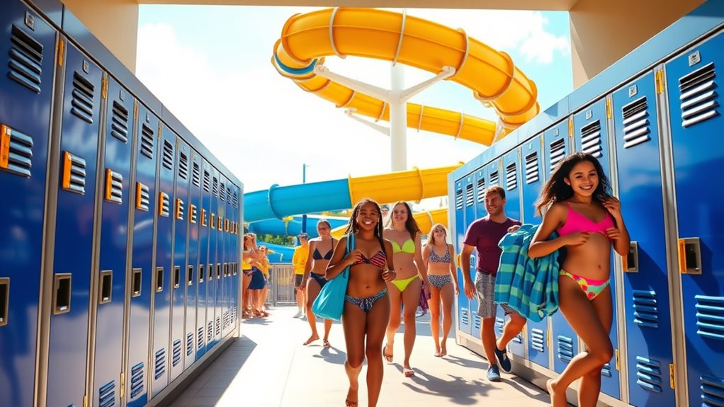 water park locker options