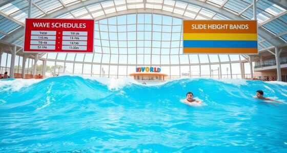 wave schedule and height limits