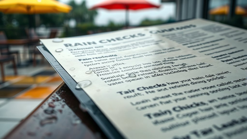 weather policy refund details