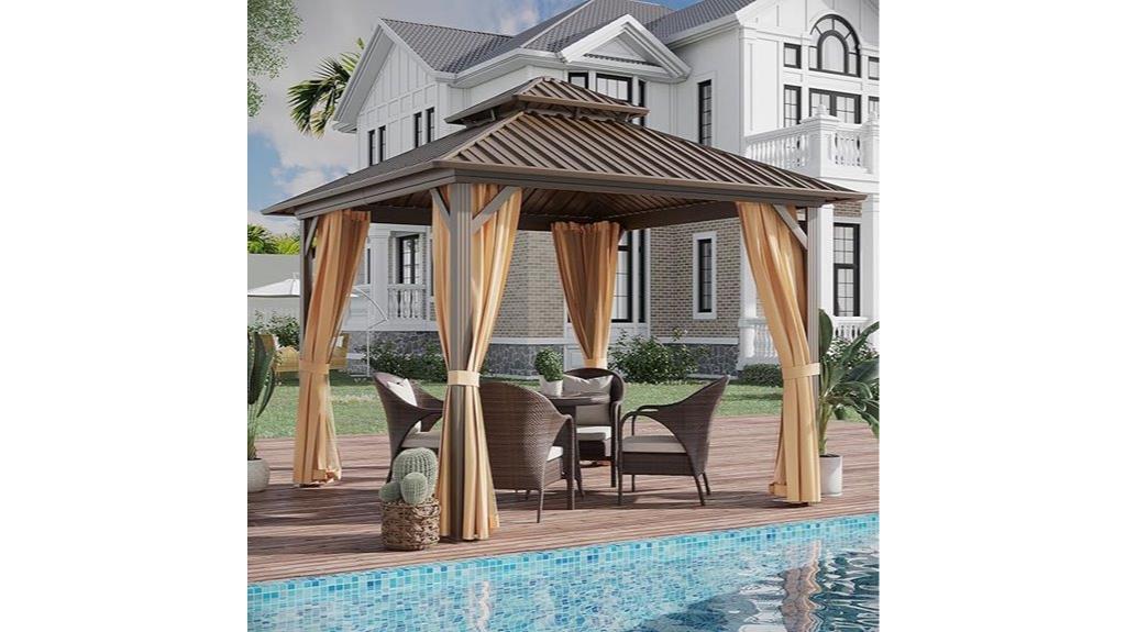 10 foot aluminum gazebo