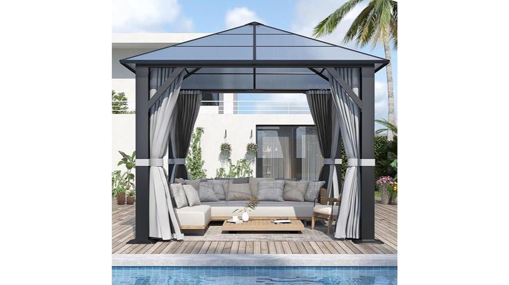 10x10 gazebo with roof