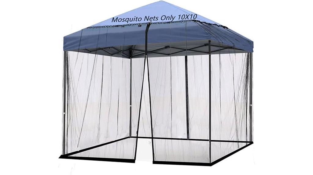10x10ft black mosquito net