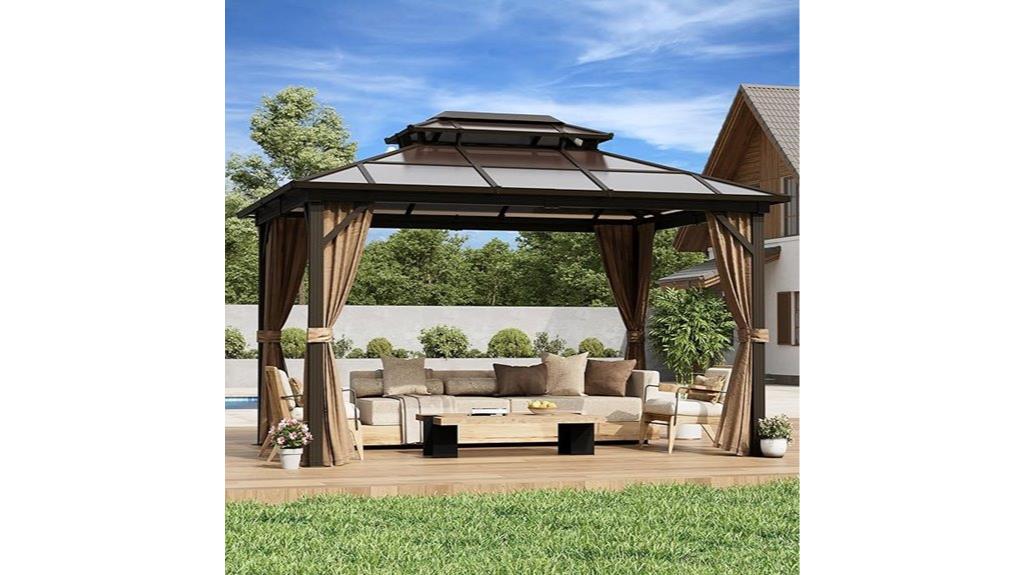 10x13 gazebo with curtains