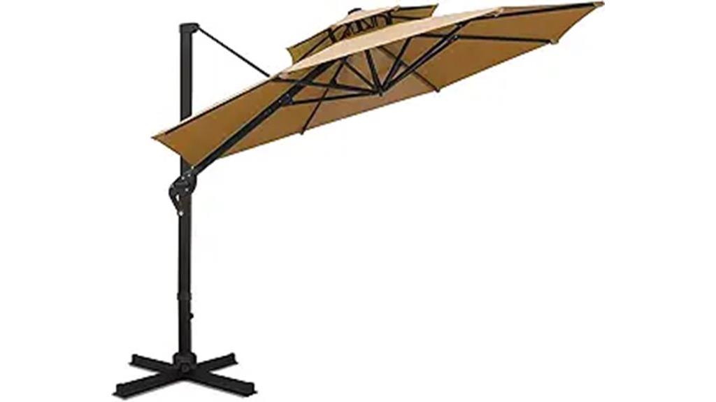 11 foot double canopy umbrella