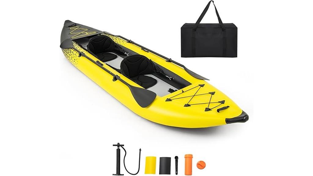 12 5ft inflatable kayak set