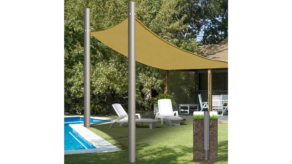 12 ft shade poles pack