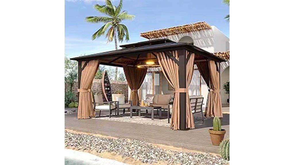 12x10 gazebo with curtains