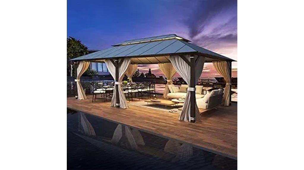 12x20 gazebo with curtains