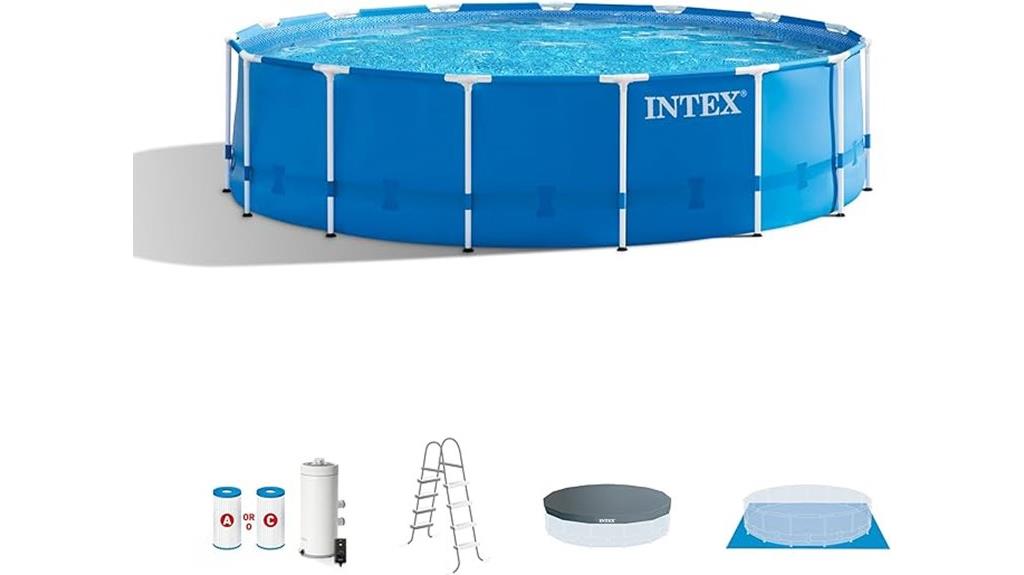 15ft metal frame pool