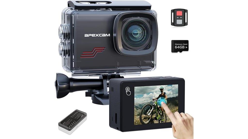4k waterproof touch camera
