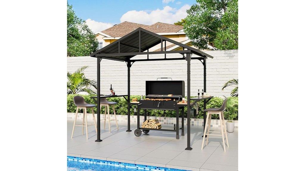 8x5 hardtop grill shelter