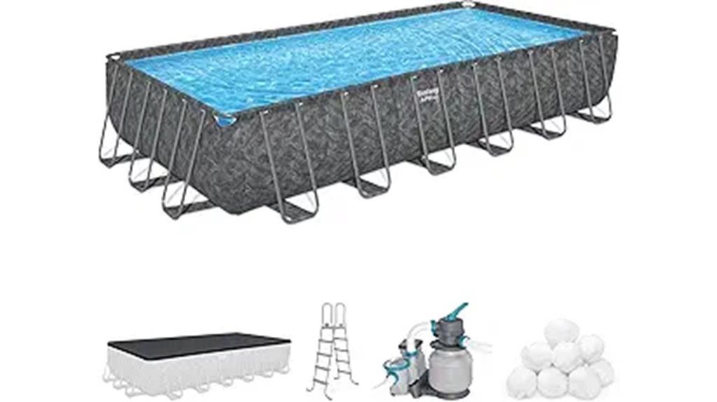 above ground pool with sand filter
