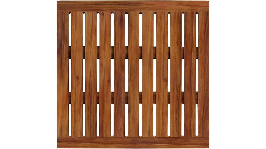 acacia wood shower mat