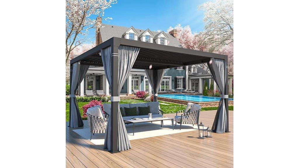 adjustable aluminum pergola roof