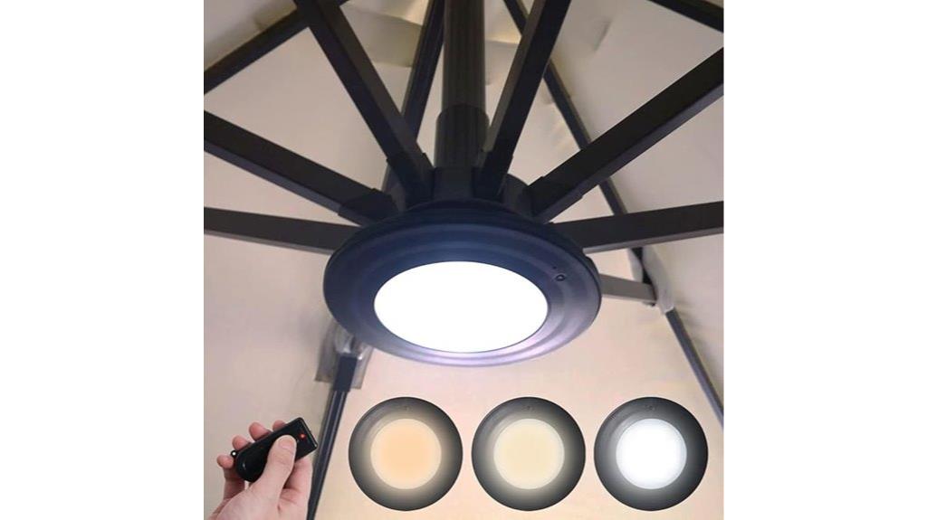 adjustable rechargeable umbrella lights